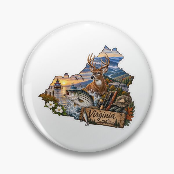 Item preview, Virginia Hunting & Fishing designed and sold by Whimspired By Paxx.