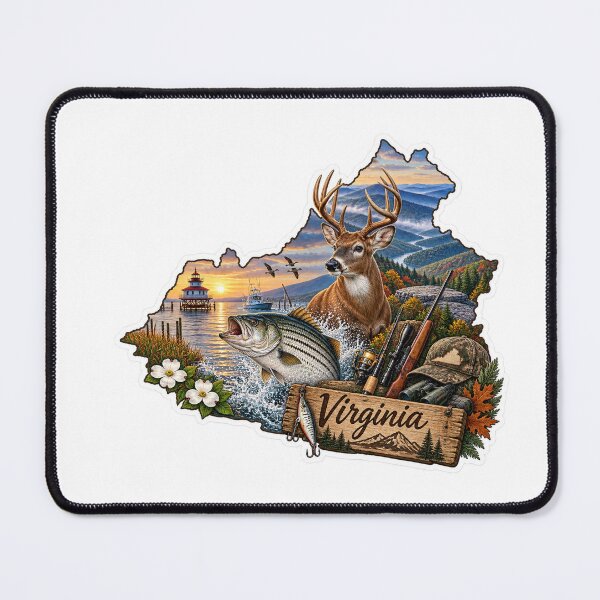 Item preview, Virginia Hunting & Fishing designed and sold by Whimspired By Paxx.