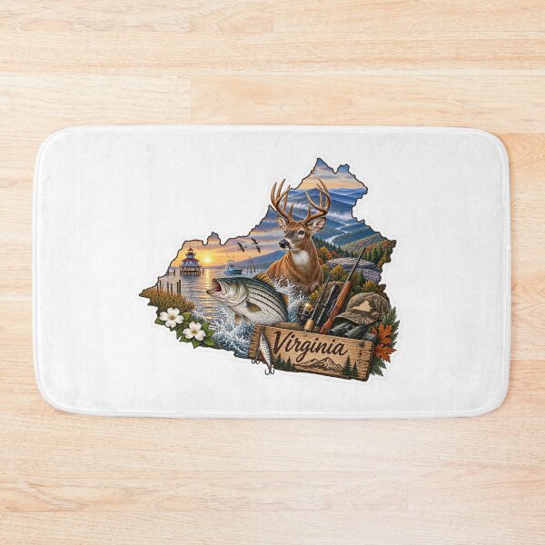 Item preview, Virginia Hunting & Fishing designed and sold by Whimspired By Paxx.
