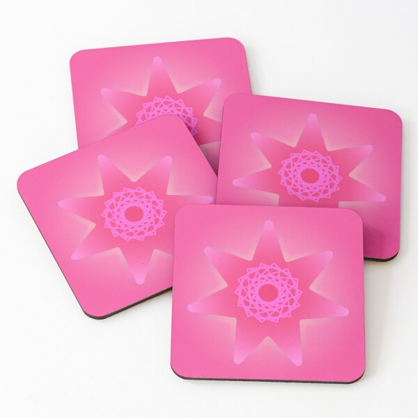 Item preview, Pink Geometric Sun Star Symbol Pattern designed and sold by ZorianArt.