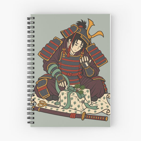Item preview, Samurai vs Gift Wrap — Funny Japanese Christmas | Ukiyo-e Woodblock designed and sold by Planthem.