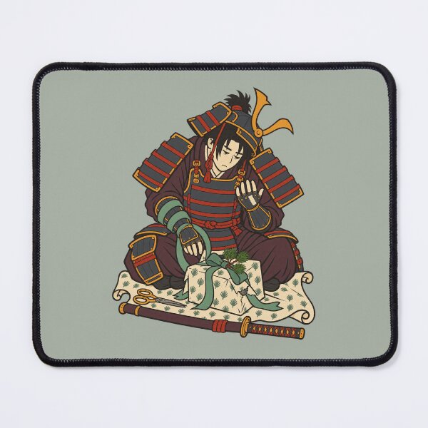 Item preview, Samurai vs Gift Wrap — Funny Japanese Christmas | Ukiyo-e Woodblock designed and sold by Planthem.