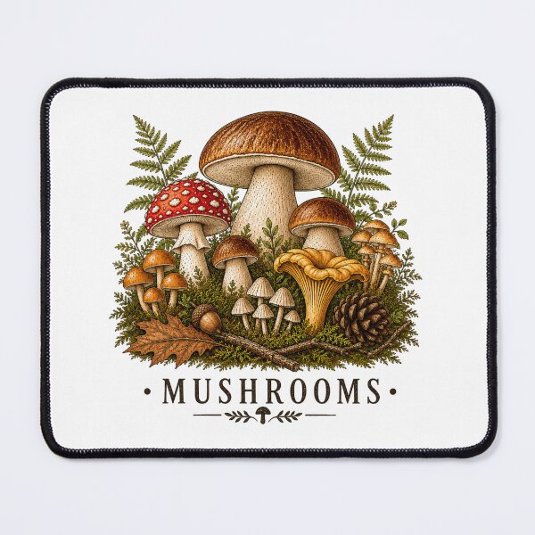 Item preview, Vintage Forest Mushrooms designed and sold by Zeewind.