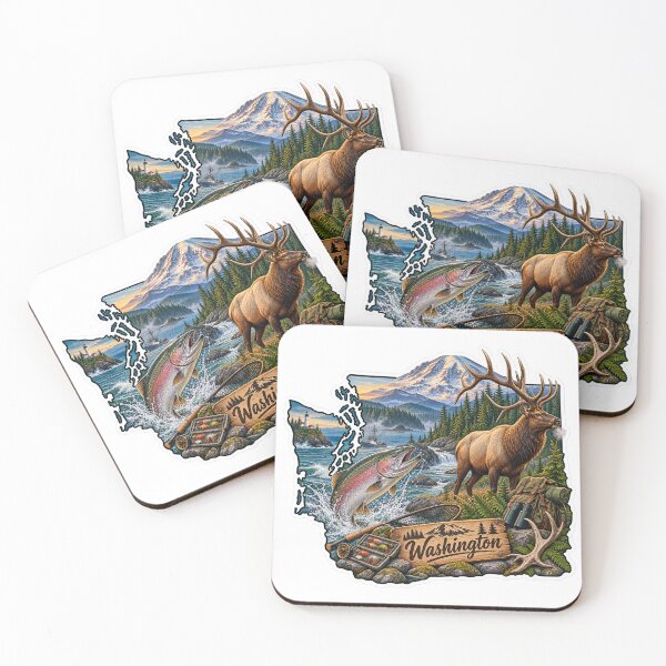 Item preview, Washington Hunting & Fishing designed and sold by Whimspired By Paxx.