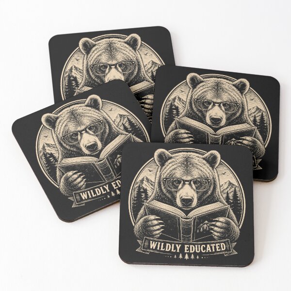 Item preview, Wildly Educated Funny Bear Reading Book Bookworm designed and sold by gordonbwyashop.