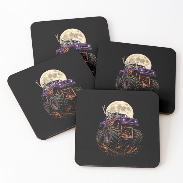 Item preview, Halloween Monster Truck Skeleton Bats Full Moon Skull Sleeveless designed and sold by RuperDelois.