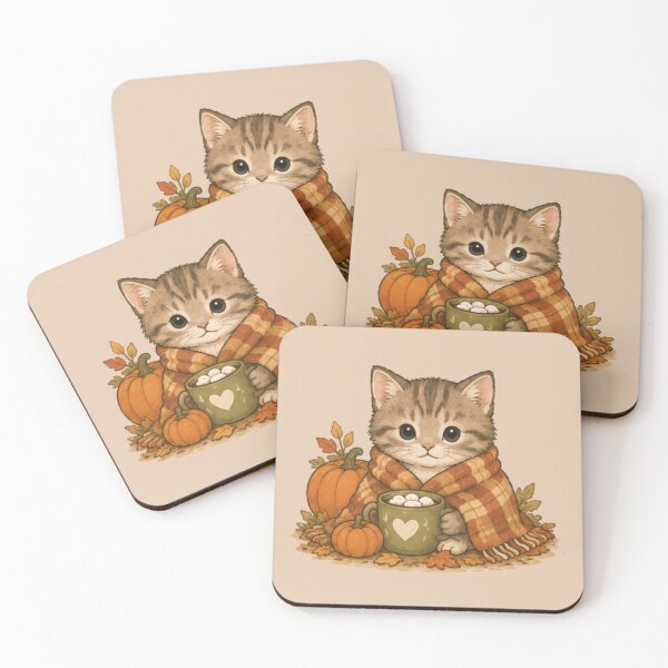 Item preview, Cute Autumn Kitten designed and sold by MellowMunchkins.