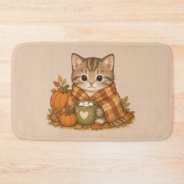 Item preview, Cute Autumn Kitten designed and sold by MellowMunchkins.