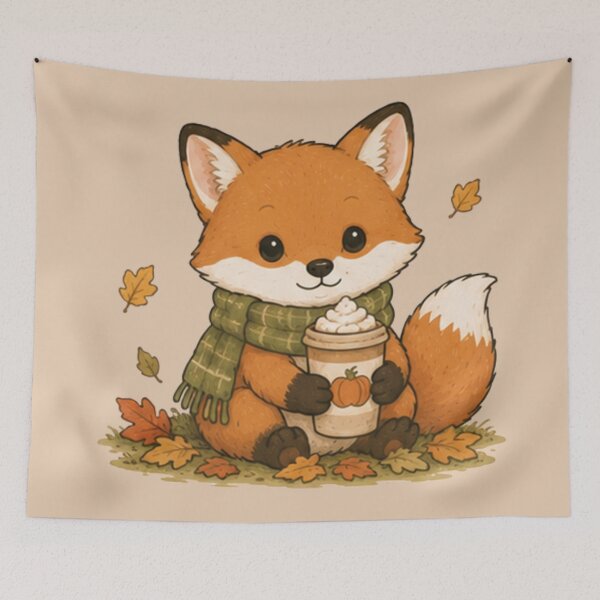Item preview, Cute Autumn Fox designed and sold by MellowMunchkins.