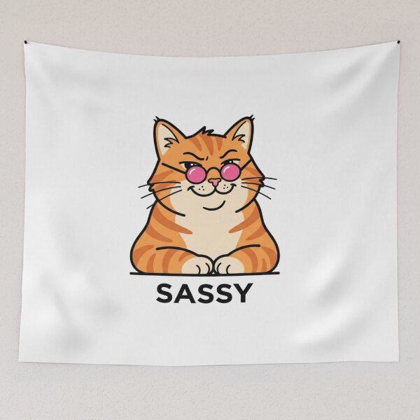 Item preview, Funny Sassy Cat with Heart Glasses - Cute Tabby T-Shirt & Gift for Pet Lovers designed and sold by Wildlife Wonders.