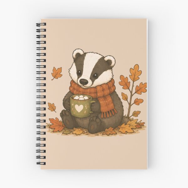 Item preview, Cute Autumn Badger designed and sold by MellowMunchkins.