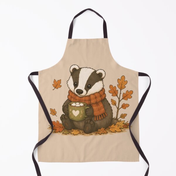 Item preview, Cute Autumn Badger designed and sold by MellowMunchkins.