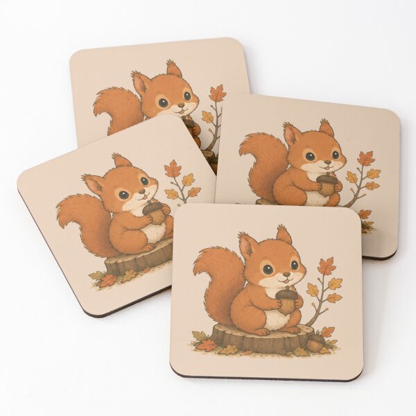 Item preview, Cute Autumn Red Squirrel designed and sold by MellowMunchkins.