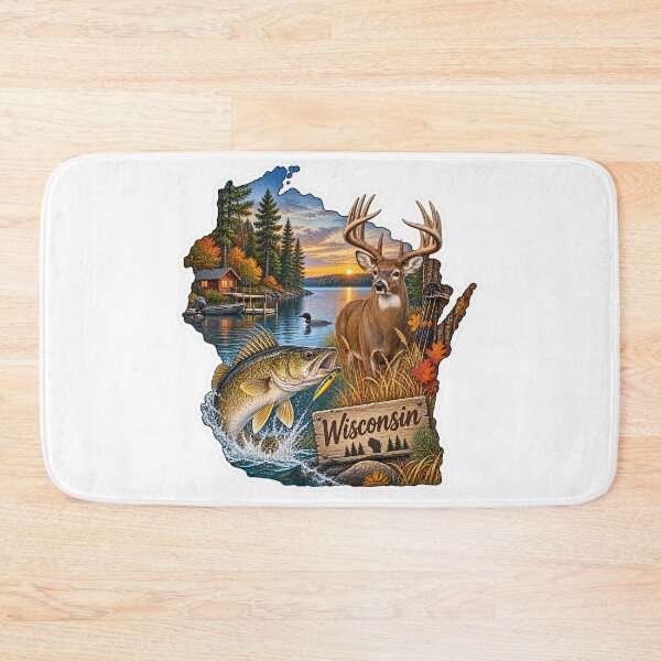 Item preview, Wisconsin Hunting & Fishing designed and sold by Whimspired By Paxx.