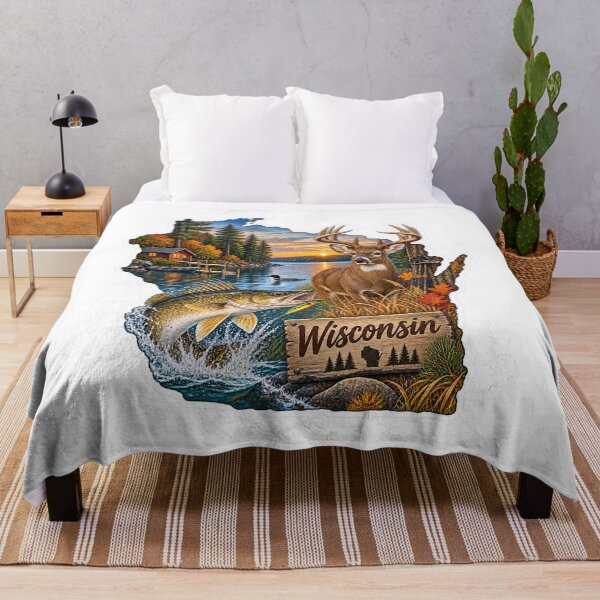Item preview, Wisconsin Hunting & Fishing designed and sold by Whimspired By Paxx.