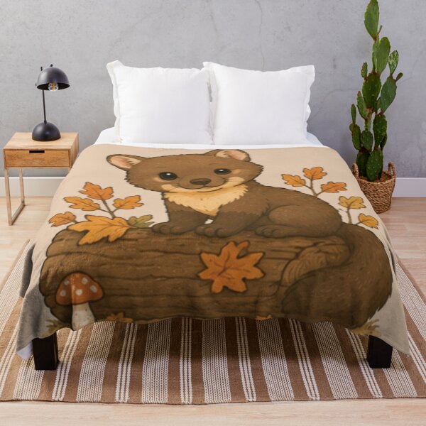 Item preview, Cute Autumn Pine Marten designed and sold by MellowMunchkins.