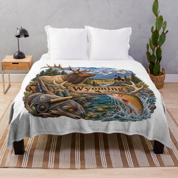 Item preview, Wyoming Hunting & Fishing designed and sold by Whimspired By Paxx.