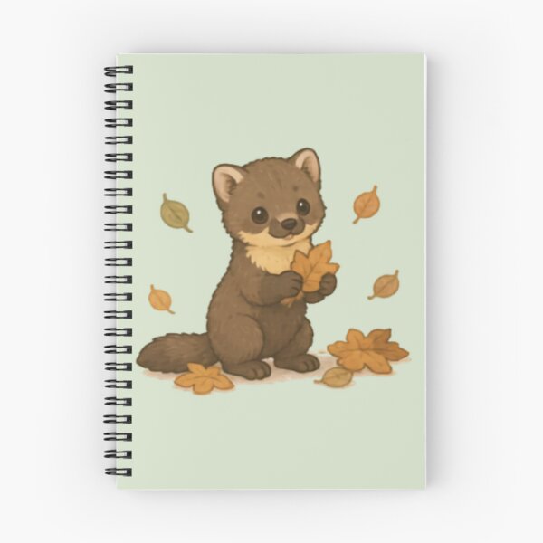 Item preview, Cute Autumn Pine Marten designed and sold by MellowMunchkins.