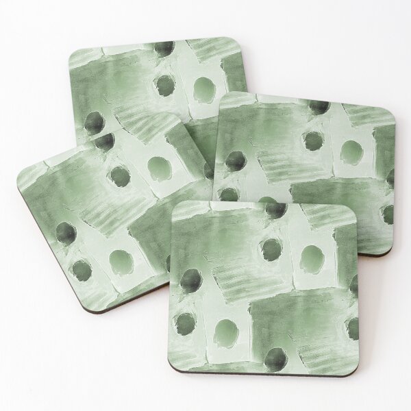 Item preview, Square and Dot Abstract in Grass Green designed and sold by Artistestella.
