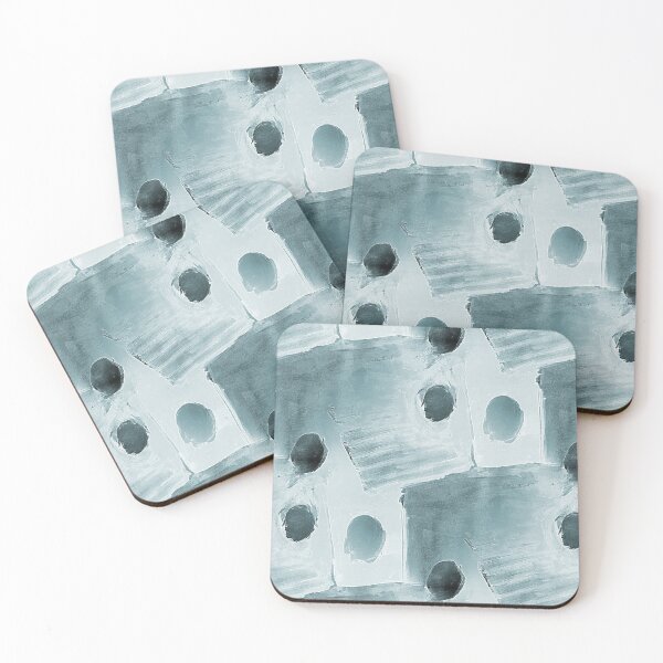 Item preview, Square and Dot Abstract in Light Teal designed and sold by Artistestella.