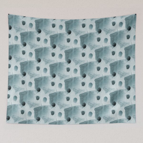 Item preview, Square and Dot Abstract in Light Teal designed and sold by Artistestella.