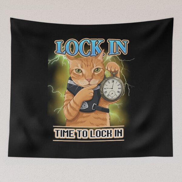 Item preview, Orange Cat Time To Lock In Meme designed and sold by deathanarchy.