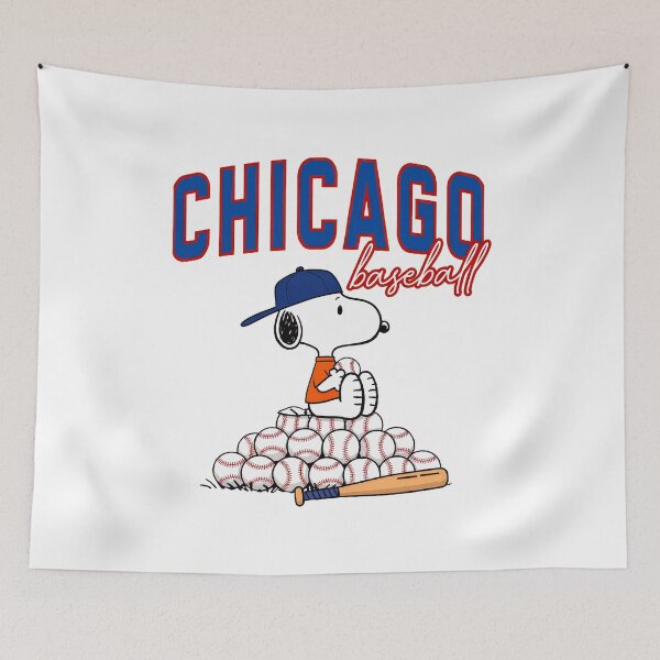 Item preview, Snoopy-Inspired Chicago Baseball  designed and sold by Aniella1990.