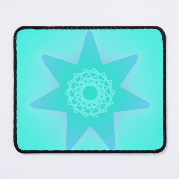 Item preview, Cyan Geometric Sun Star Symbol Pattern designed and sold by ZorianArt.