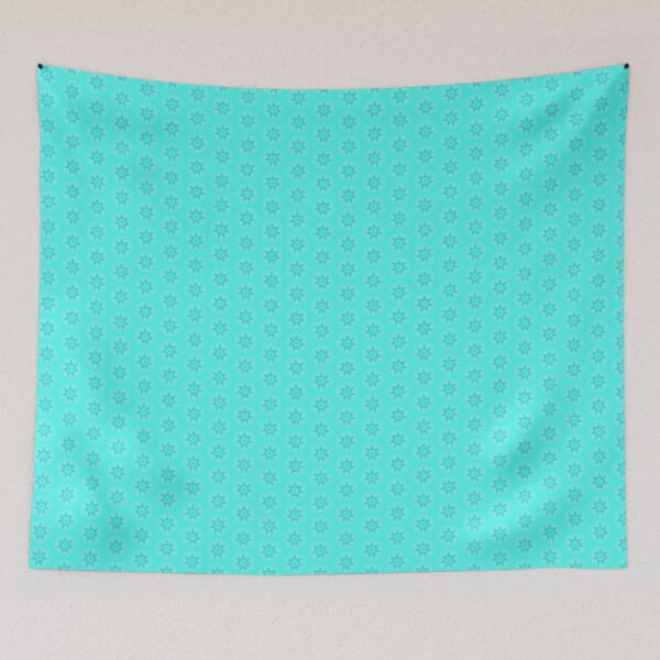 Item preview, Cyan Geometric Sun Star Symbol Pattern designed and sold by ZorianArt.