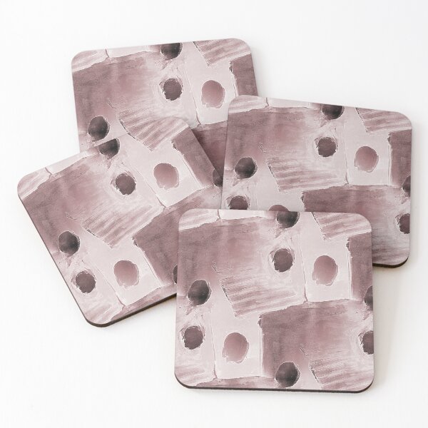 Item preview, Square and Dot Abstract in Light Maroon designed and sold by Artistestella.