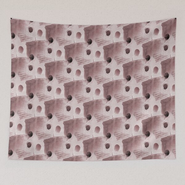 Item preview, Square and Dot Abstract in Light Maroon designed and sold by Artistestella.