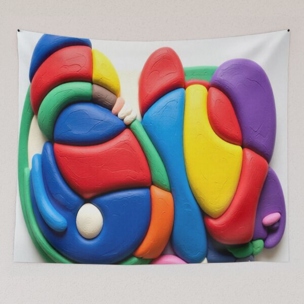 Item preview, geometric embrace dark blend E8 C colorful geometric abstract design designed and sold by SmashingDeals.