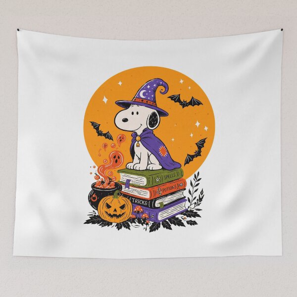 Item preview, Cute Halloween Wizard Dog Books Pumpkin Design designed and sold by rtinJuniper.