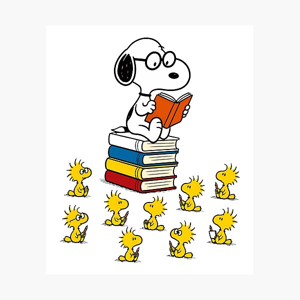 Item preview, Cute Dog Reading Books with Bird Friends designed and sold by HombyJakson.