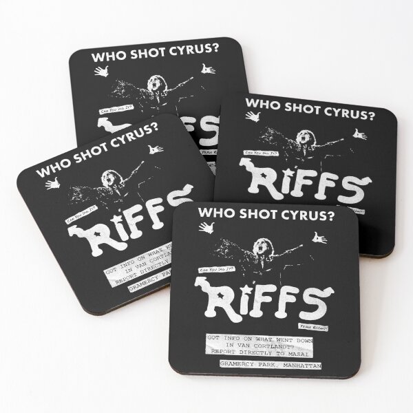 Item preview, Who Shot Cyrus? - Riffs flyer The Warriors designed and sold by redjackalpress.