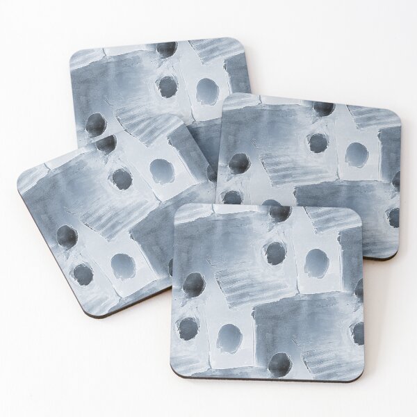 Item preview, Square and Dot Abstract in Navy Blue designed and sold by Artistestella.