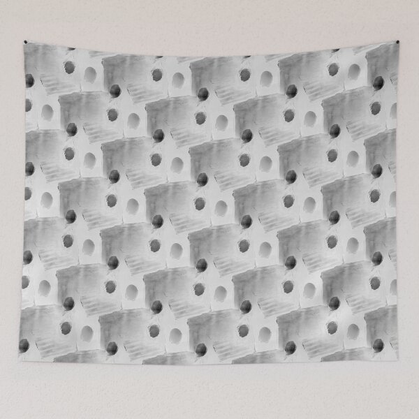 Item preview, Square and Dot Abstract in Gray designed and sold by Artistestella.