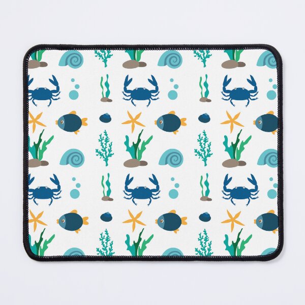 Item preview, Cute Ocean Animals Blue Crab Starfish Seaweed Vector Sticker Pack designed and sold by ElenMart.