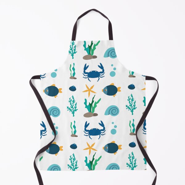 Item preview, Cute Ocean Animals Blue Crab Starfish Seaweed Vector Sticker Pack designed and sold by ElenMart.