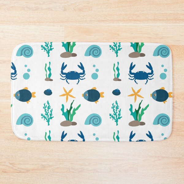 Item preview, Cute Ocean Animals Blue Crab Starfish Seaweed Vector Sticker Pack designed and sold by ElenMart.
