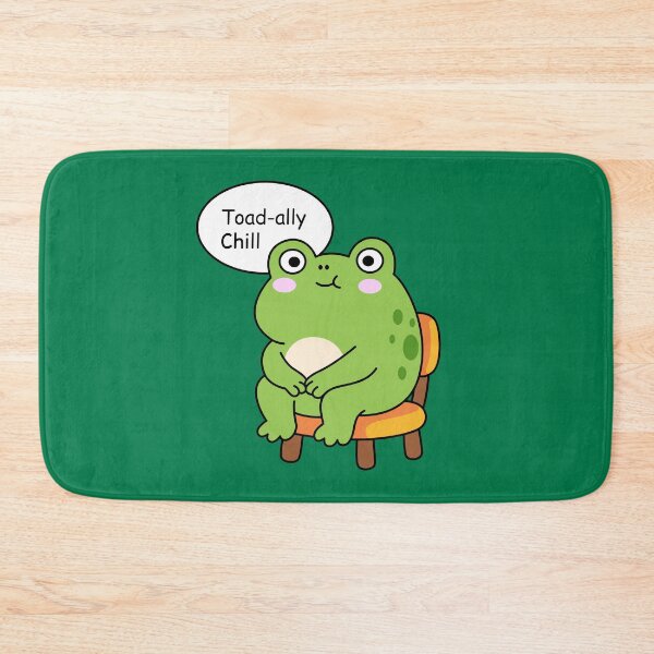 Item preview, Toad-ally Chill with Cute Green Frog Sitting on Chair designed and sold by sweetfourty.