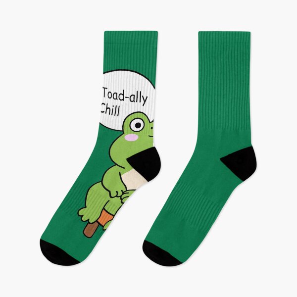 Item preview, Toad-ally Chill with Cute Green Frog Sitting on Chair designed and sold by sweetfourty.