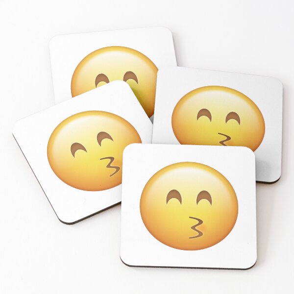 Item preview, Kissing Face with Smiling Eyes Yellow Emoji designed and sold by Tom-Riley.