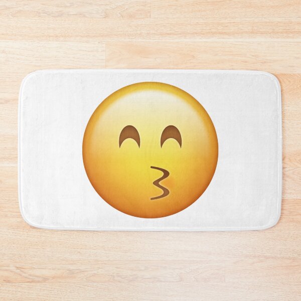 Artikelvorschau, Gelbes Emoji: Kussgesicht mit lächelnden Augen entworfen und verkauft von Tom-Riley.
