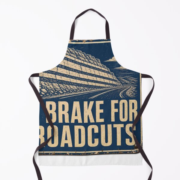 Item preview, I Brake For Roadcuts Vintage Enamel Sign designed and sold by BoosterShop.