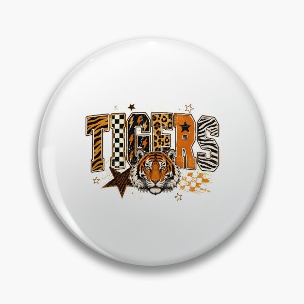 Item preview, TIGERS Retro Wild Animal Face Graphic  designed and sold by Aniella1990.