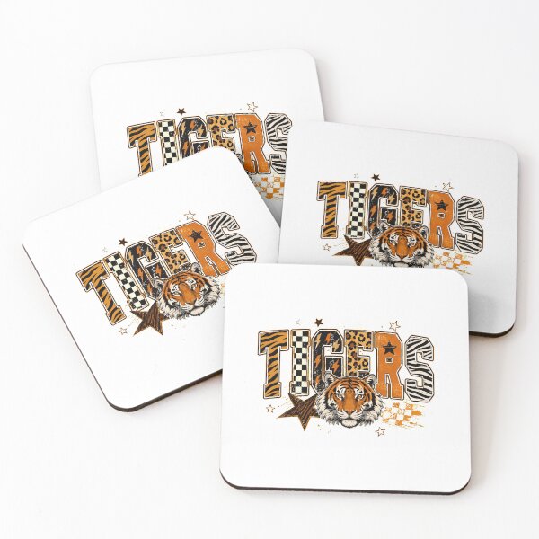 Item preview, TIGERS Retro Wild Animal Face Graphic  designed and sold by Aniella1990.
