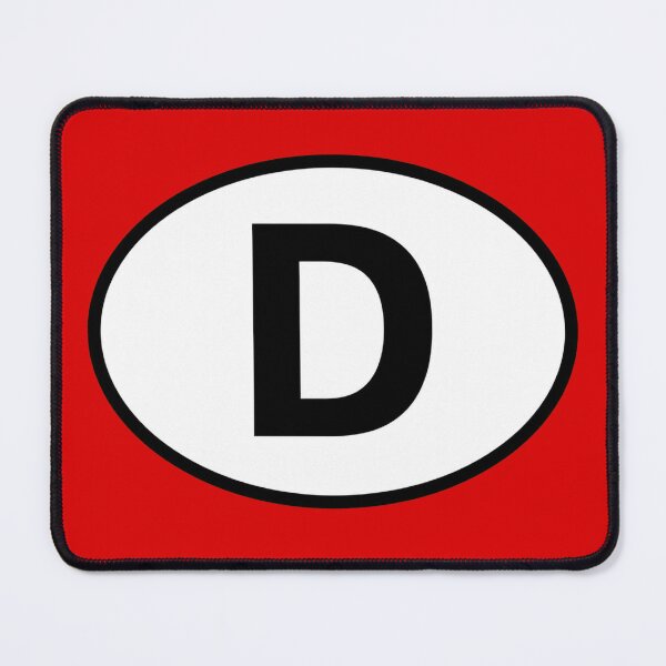 Item preview, Deutschland/Germany D Oval Country Code Sticker designed and sold by The Digital Compass.