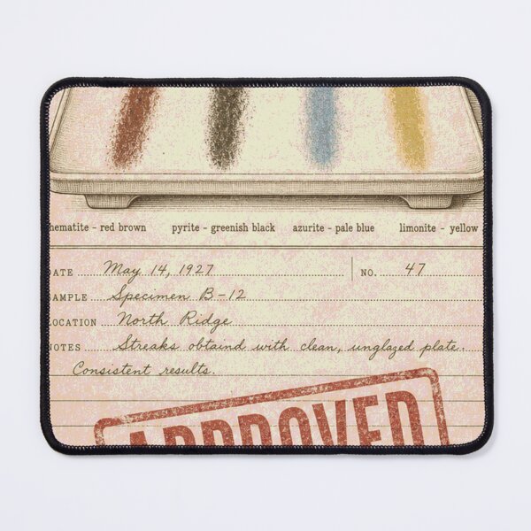 Item preview, Streak Test Approved Mineral Identification Card designed and sold by BoosterShop.