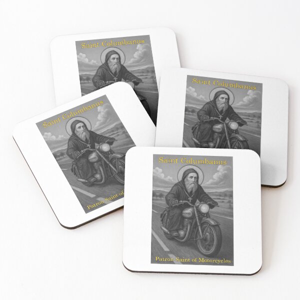 Item preview, St Columbanus Patron Saint of Motorcyclists Motorcycles  designed and sold by geronkagogo.